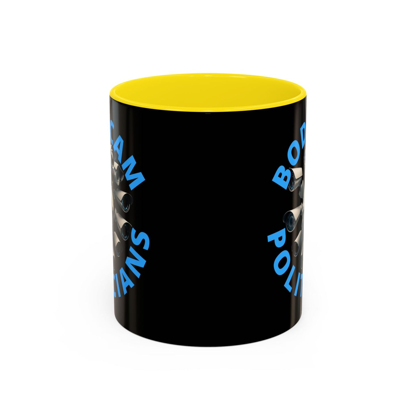 Bodycam the Politicians Cameras Black Accent Mug by theGreenDragonTavern.shop