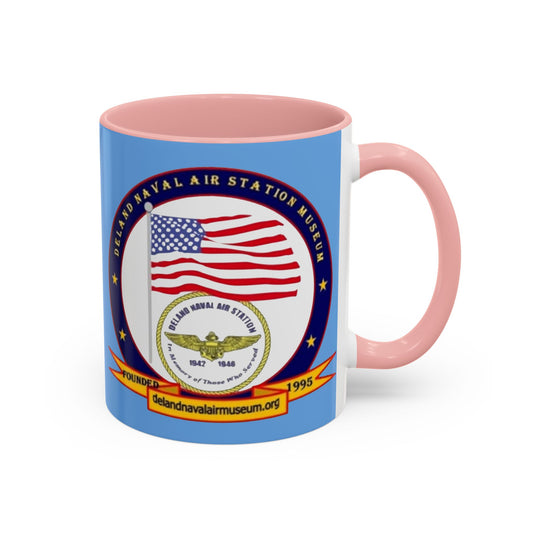 DeLand Naval Air Station Museum Light Blue Accent Mug by theGreenDragonTavern.shop