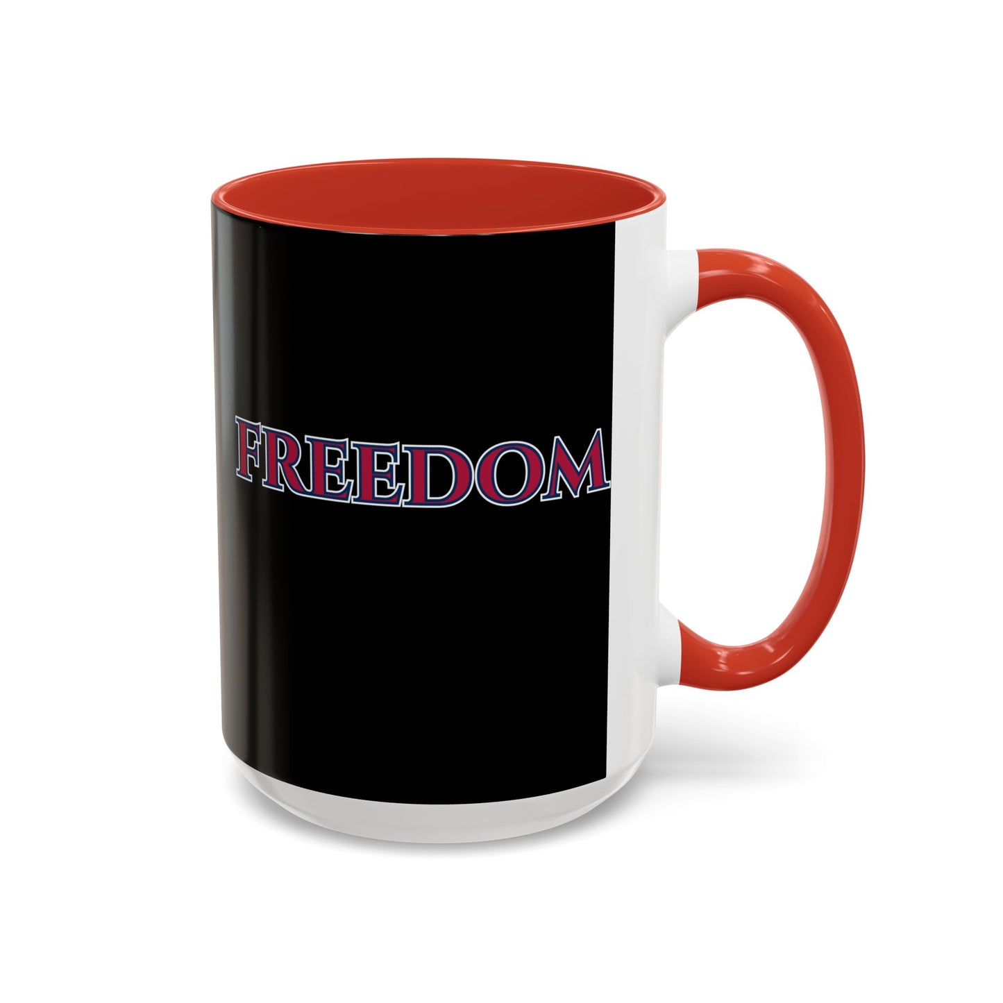 Freedom, Black Accent Mug by theGreenDragonTavern.shop