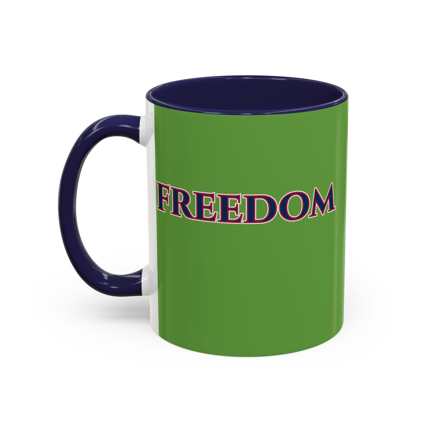 Freedom, Green Accent Mug by theGreenDragonTavern.shop
