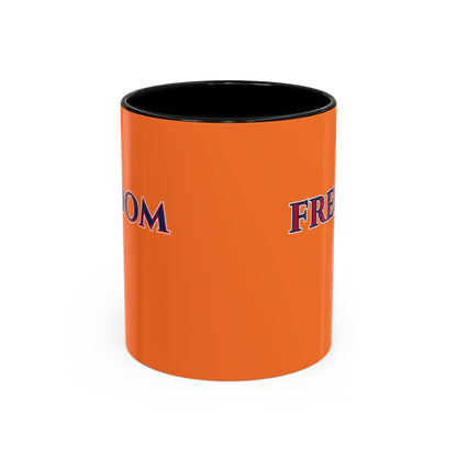 Freedom, Orange Accent Mug by theGreenDragonTavern.shop