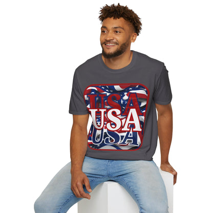 Red WHITE and Blue USA Patriot Dark colors Unisex T-Shirt by theGreenDragonTavern.shop