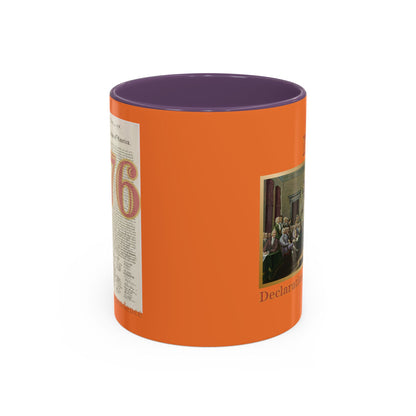 Declaration of Independence Orange Accent Mug by theGreenDragonTavern.shop