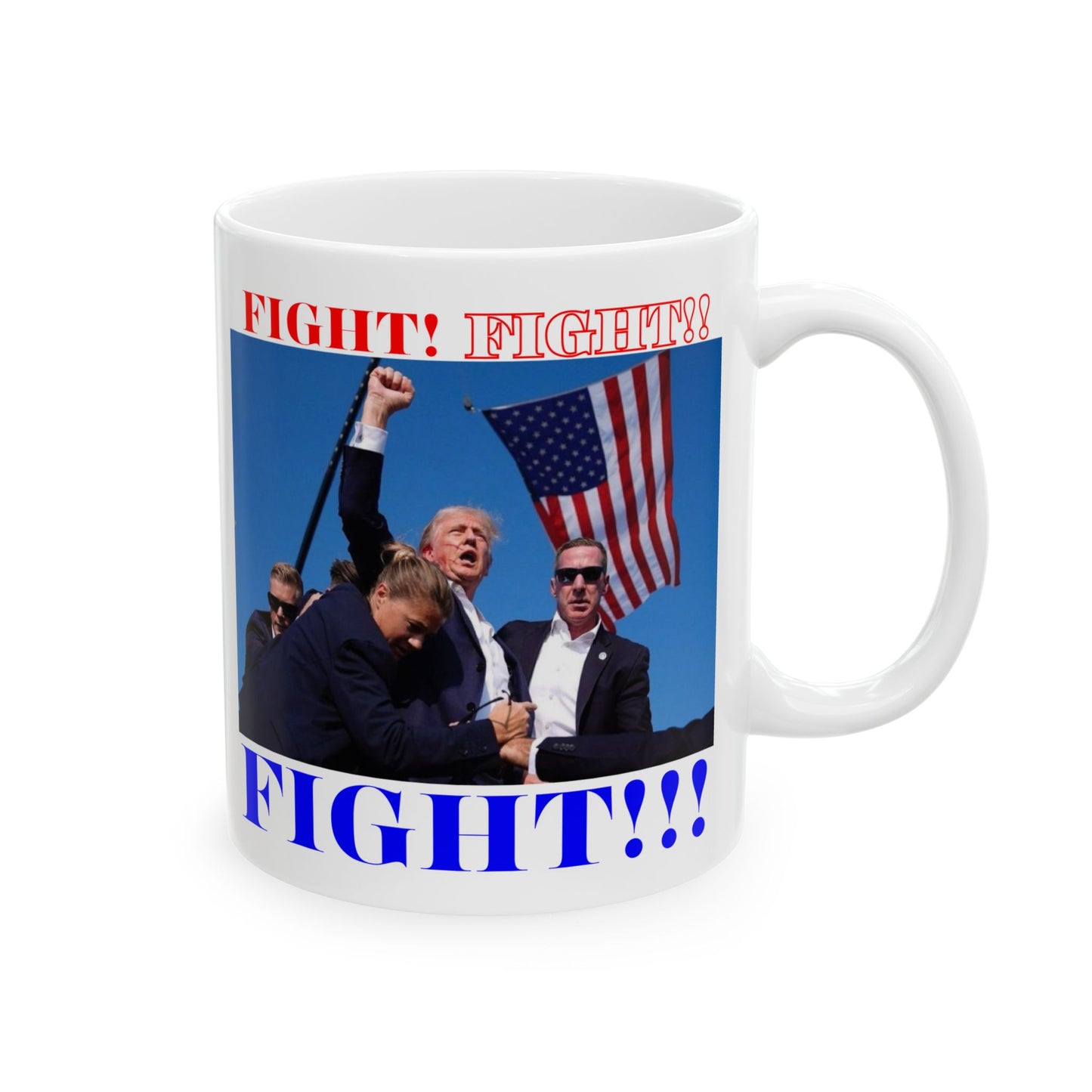 FIGHT! FIGHT!! FIGHT!!! White Mug by theGreenDragonTavern.shop