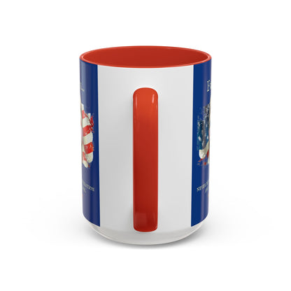 Ronald Reagan Freedom Vendetta Blue Accent Mug by theGreenDragonTavern.shop