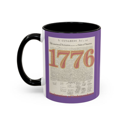 Declaration of Independence Light Purple Accent Mug by theGreenDragonTavern.shop