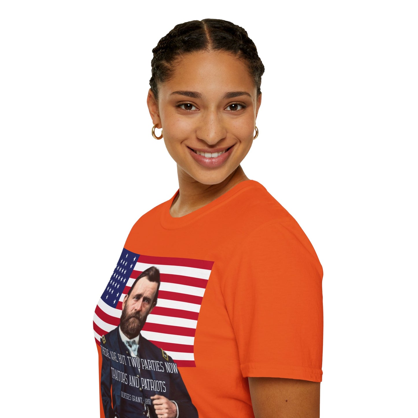 "Traitors and Patriots" Ulysses Grant Light colors Unisex T-Shirt by theGreenDragonTavern.shop