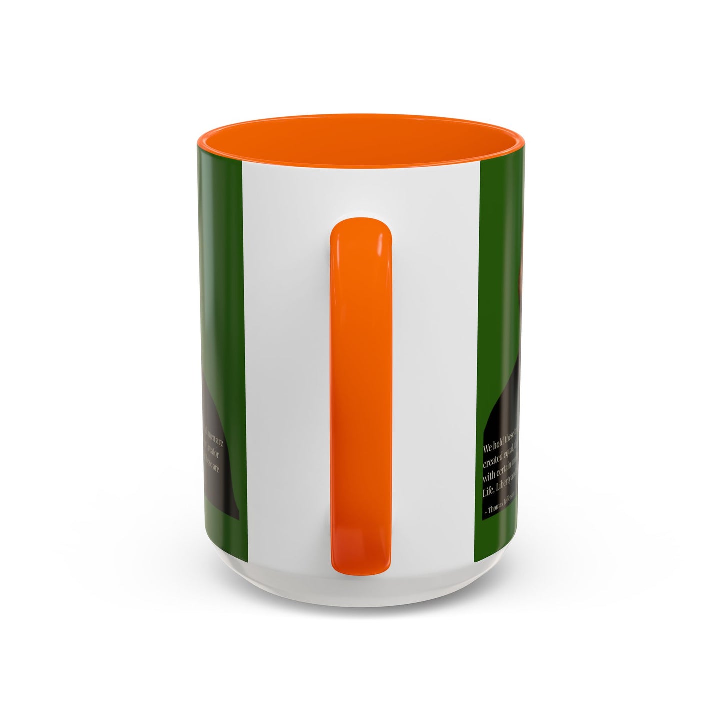 We hold these truths to be self-evident Dark Green Accent Mug by theGreenDragonTavern.shop