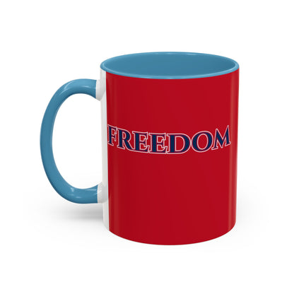 Freedom, Red Accent Mug by theGreenDragonTavern.shop