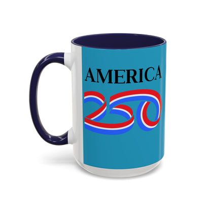 America 250 Turquoise Accent Mug by theGreenDragonTavern.shop