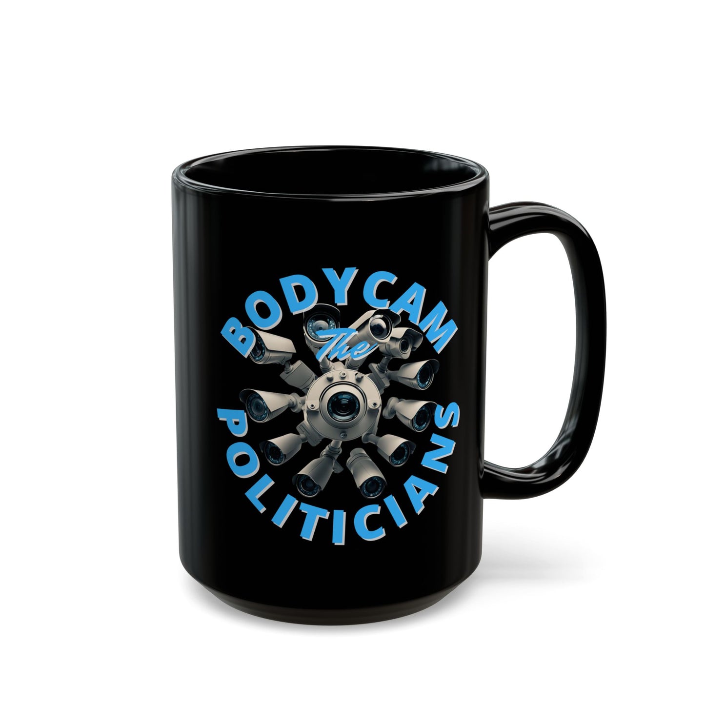 Bodycam the Politicians Cameras Black Mug by theGreenDragonTavern.shop
