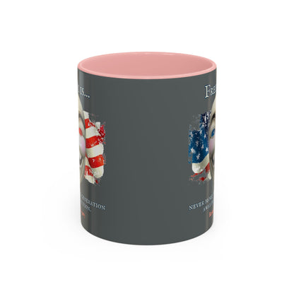 Ronald Reagan Freedom Vendetta Grey Accent Mug by theGreenDragonTavern.shop