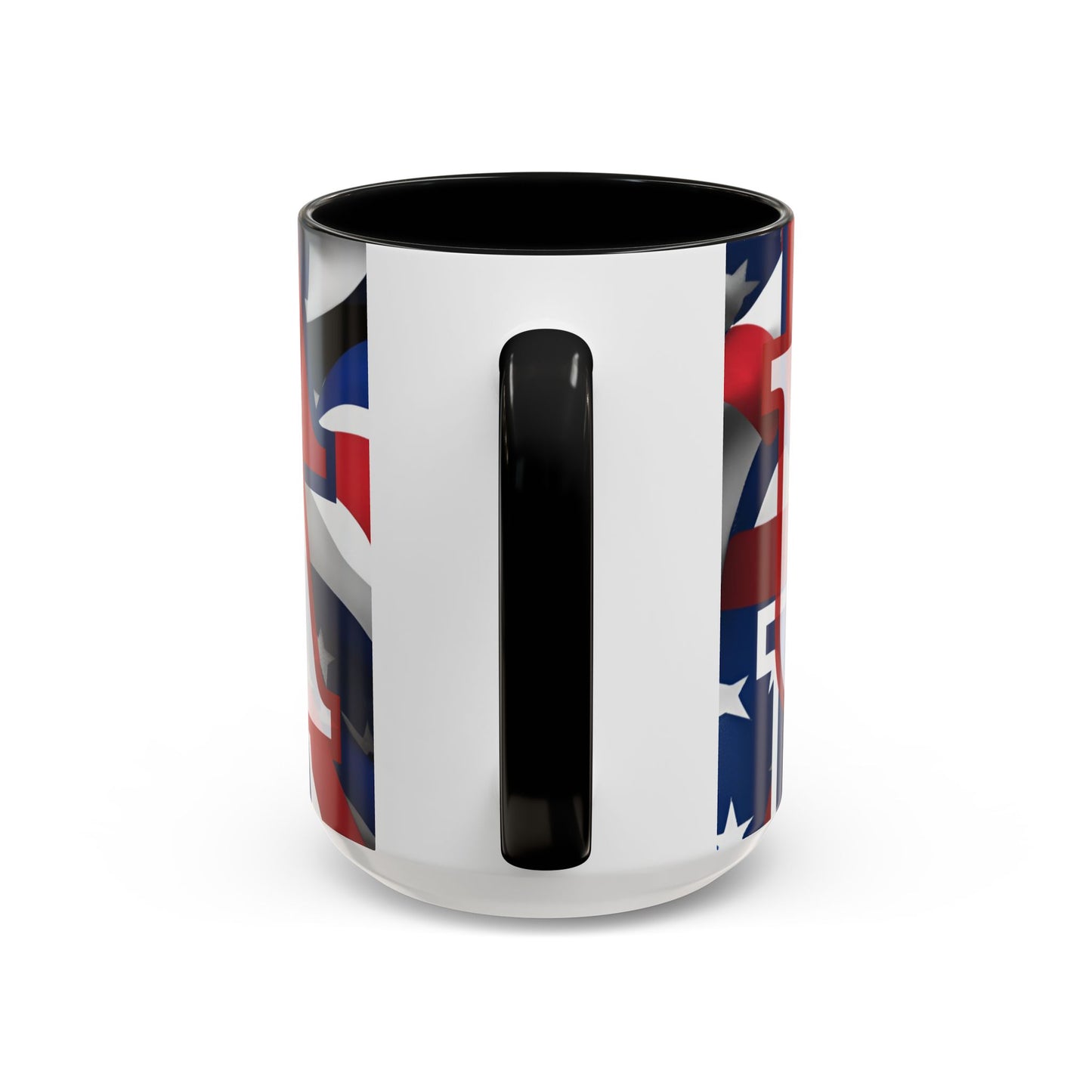USA! USA! USA White font Patriot Blue Accent Mug by theGreenDragonTavern.shop
