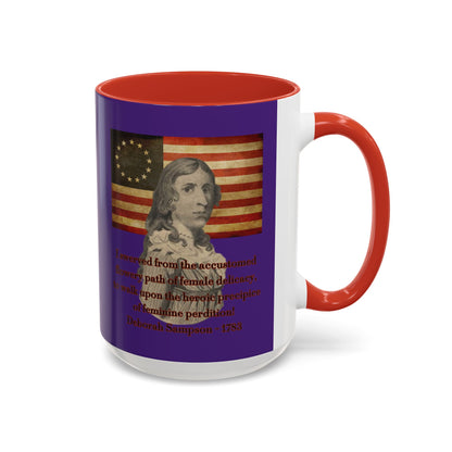 Deborah Sampson, America's Mulan Dark Purple Accent Mug by theGreenDragonTavern.shop