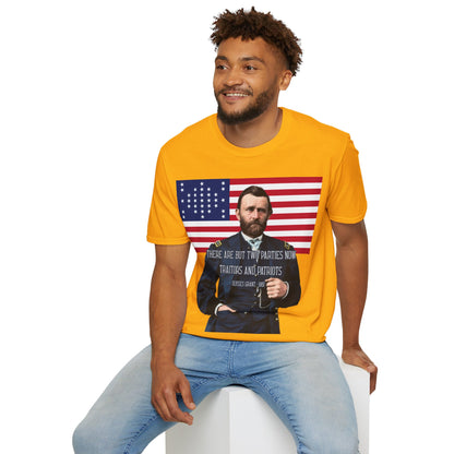 "Traitors and Patriots" Ulysses Grant Light colors Unisex T-Shirt by theGreenDragonTavern.shop