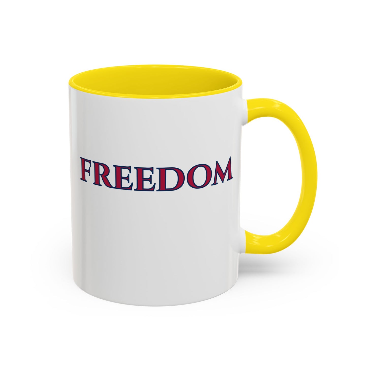 Freedom, White Accent Mug by theGreenDragonTavern.shop
