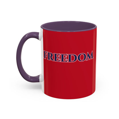 Freedom, Red Accent Mug by theGreenDragonTavern.shop