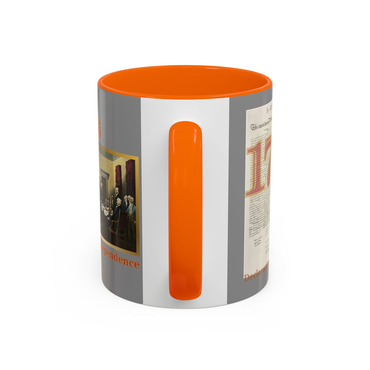Declaration of Independence Grey Accent Mug by theGreenDragonTavern.shop