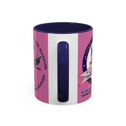DNASM 2-sided, Founding & Student Art Pink Accent Mug by theGreenDragonTavern.shop