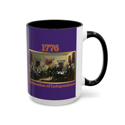 Declaration of Independence Dark Purple Accent Mug by theGreenDragonTavern.shop