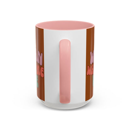 I Am Woman Watch Me Vote Brown Accent Mug by theGreenDragonTavern.shop