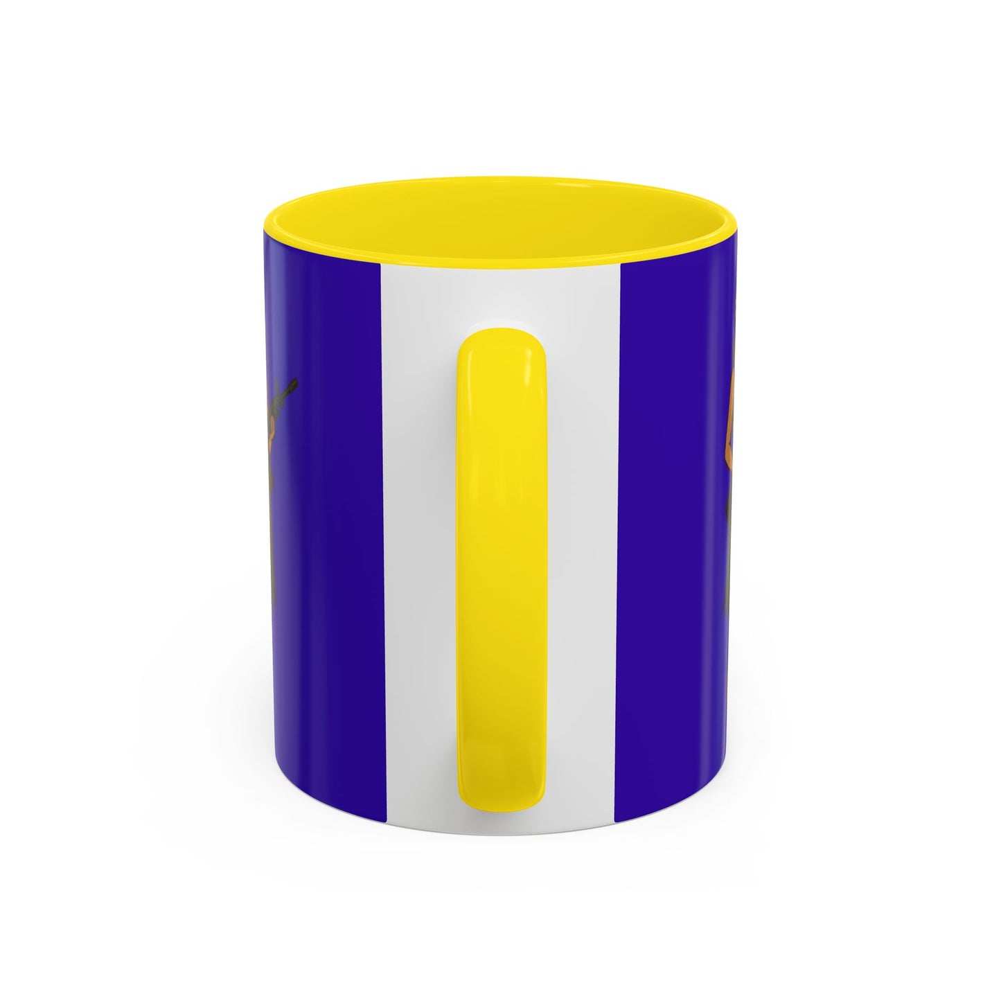 Hula Girl Packin' Heat Dark Purple Accent Mug by theGreenDragonTavern.shop