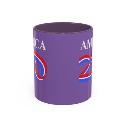 America 250 Light Purple Accent Mug by theGreenDragonTavern.shop