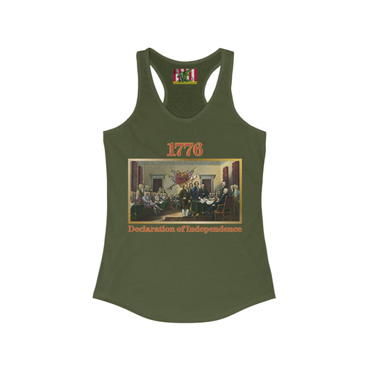 Declaration of Independence Women's Racerback Tank Top by theGreenDragonTavern.shop