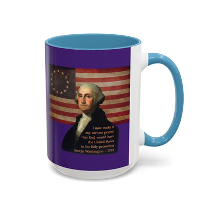 Washington's Earnest Prayer Purple Accent Mug by theGreenDragonTavern.shop