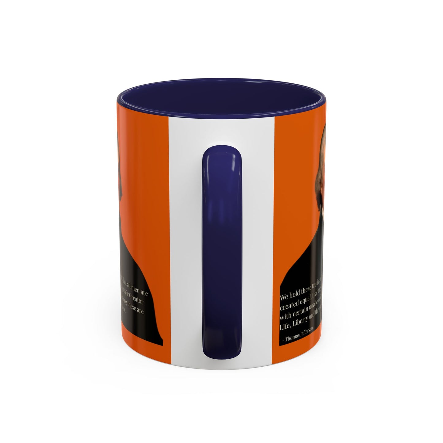 We hold these truths to be self-evident Orange Accent Mug by theGreenDragonTavern.shop