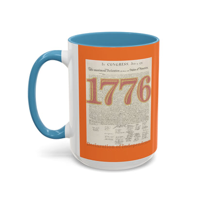 Declaration of Independence Orange Accent Mug by theGreenDragonTavern.shop
