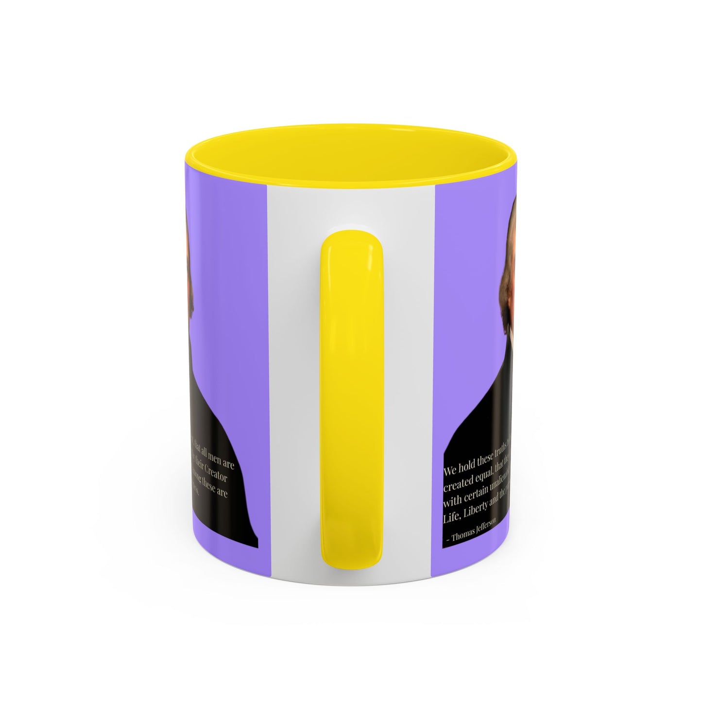 We hold these truths to be self-evident Light Purple Accent Mug by theGreenDragonTavern.shop