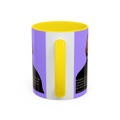 We hold these truths to be self-evident Light Purple Accent Mug by theGreenDragonTavern.shop