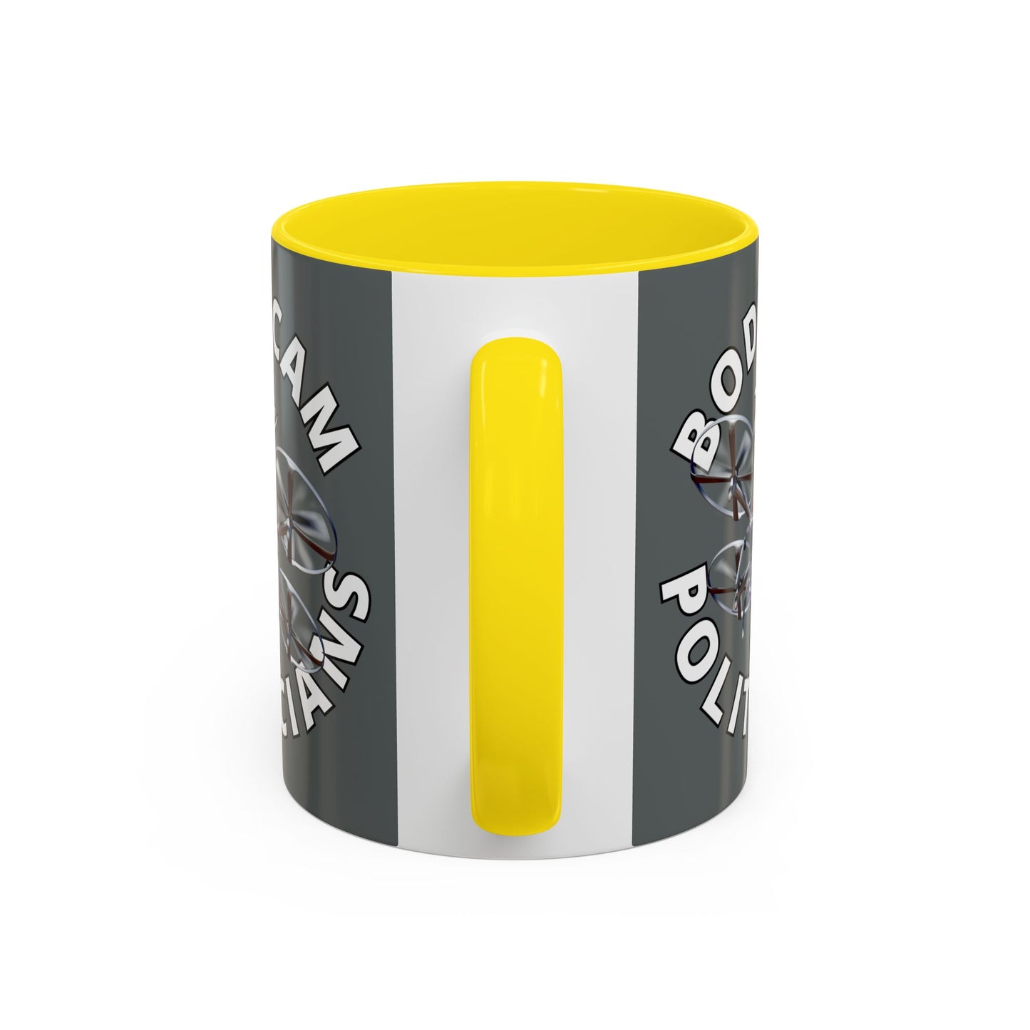Bodycam the Politicians Drone Grey Accent Mug by theGreenDragonTavern.shop