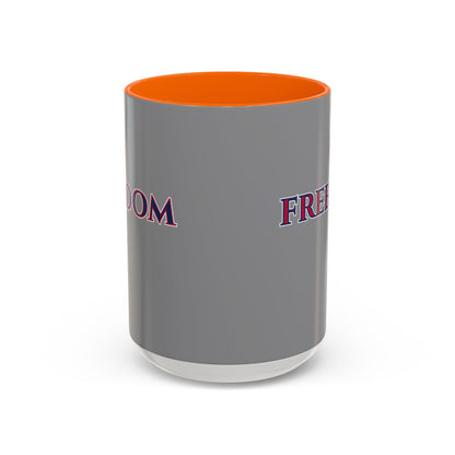 Freedom, Grey Accent Mug by theGreenDragonTavern.shop