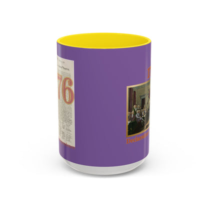 Declaration of Independence Light Purple Accent Mug by theGreenDragonTavern.shop