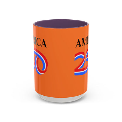 America 250 Orange Accent Mug by theGreenDragonTavern.shop