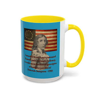 Deborah Sampson, America's Mulan Turquoise Accent Mug by theGreenDragonTavern.shop