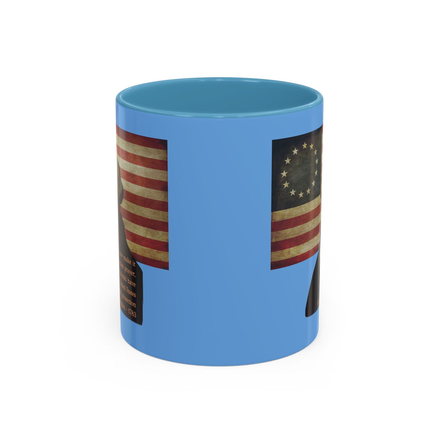 Washington's Earnest Prayer Light Blue Accent Mug by theGreenDragonTavern.shop