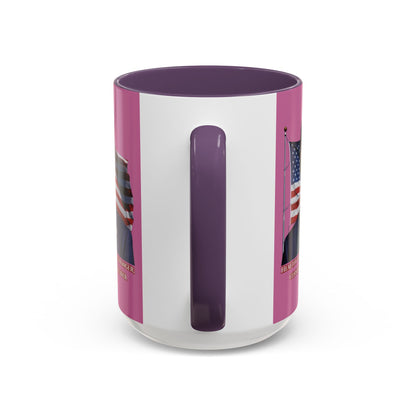 Charlie Kirk, Healthy Debate Pink Accent Mug by theGreenDragonTavern.shop