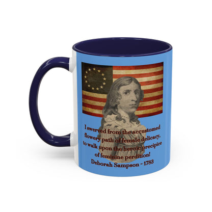 Deborah Sampson, America's Mulan Light Blue Accent Mug by theGreenDragonTavern.shop