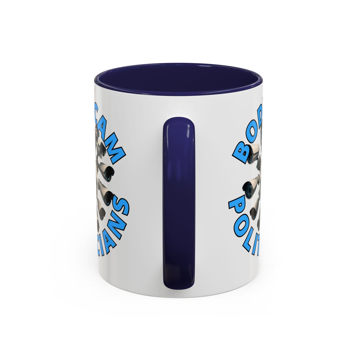 Bodycam the Politicians Cameras White Accent Mug by theGreenDragonTavern.shop