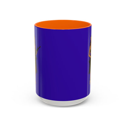 Hula Girl Packin' Heat Dark Purple Accent Mug by theGreenDragonTavern.shop