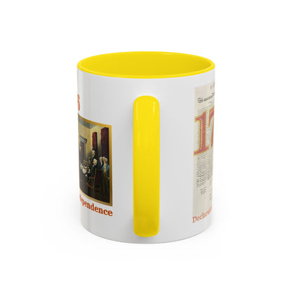 Declaration of Independence White Accent Mug by theGreenDragonTavern.shop