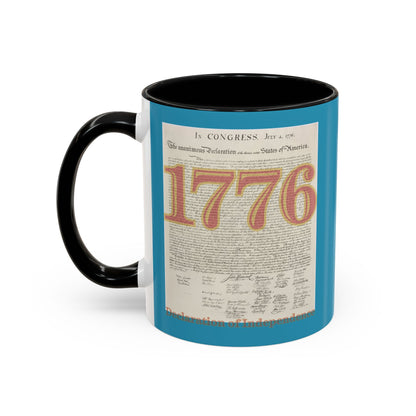 Declaration of Independence Turquoise Accent Mug by theGreenDragonTavern.shop