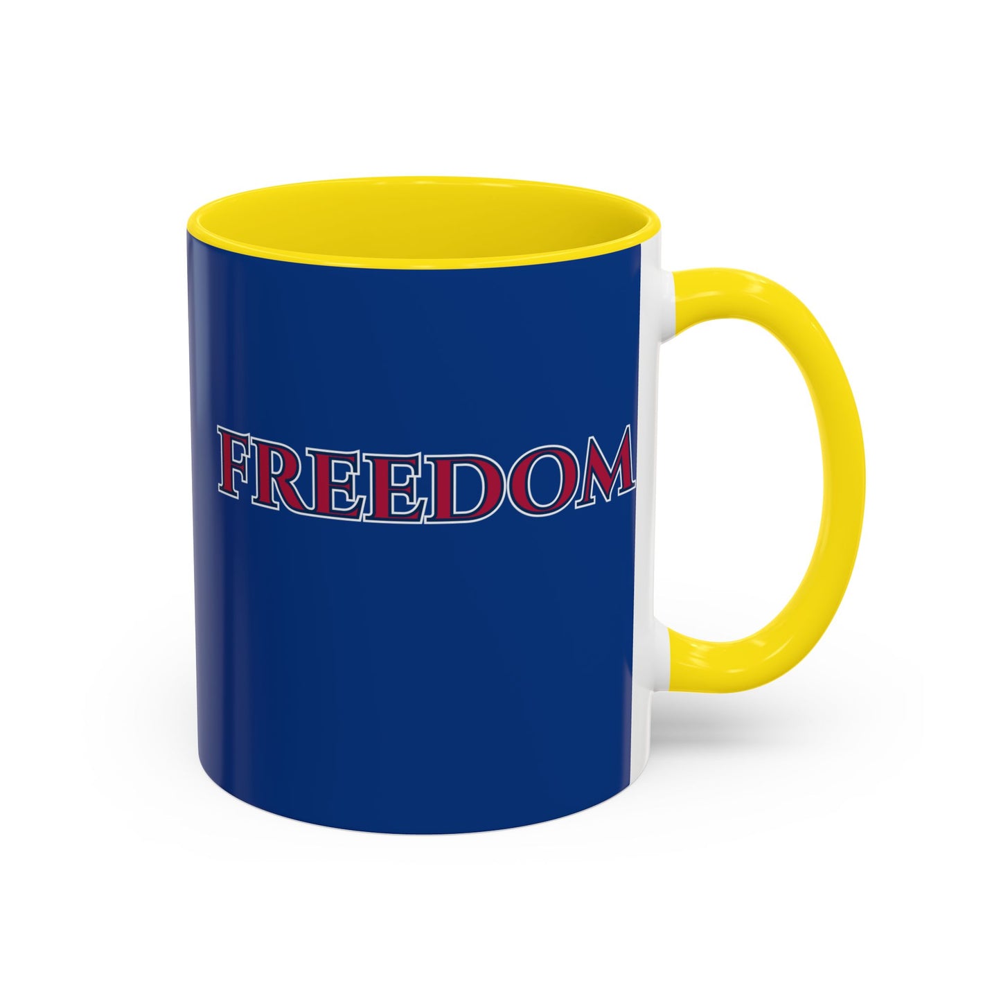 Freedom, Dark Blue Accent Mug by theGreenDragonTavern.shop