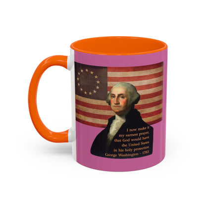Washington's Earnest Prayer Pink Accent Mug by theGreenDragonTavern.shop
