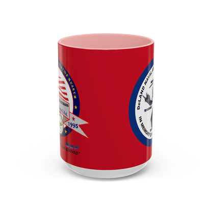DNASM 2-sided, Founding & Student Art w/Navy Ring Red Accent Mug by theGreenDragonTavern.shop