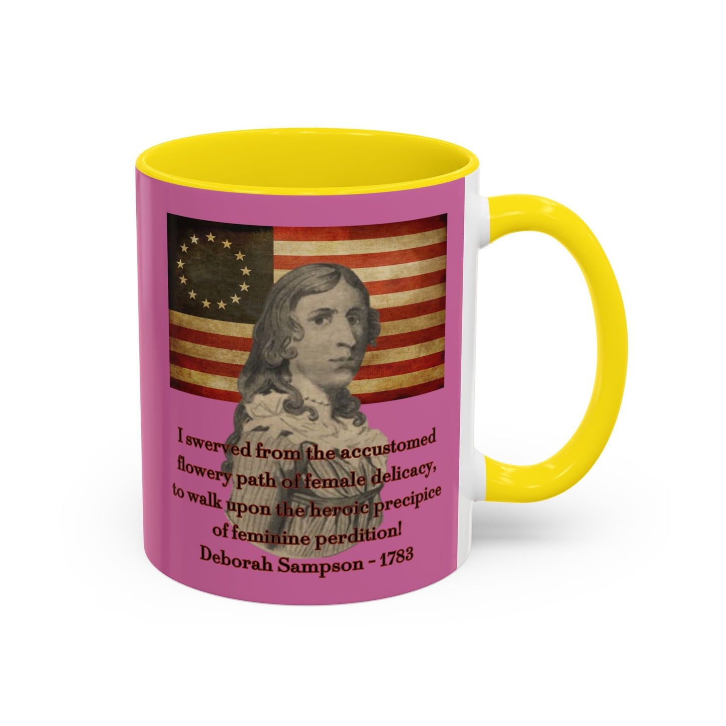 Deborah Sampson, America's Mulan Pink Accent Mug by theGreenDragonTavern.shop