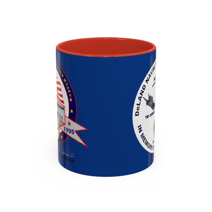 DNASM 2-sided, Founding & Student Art w/WhiteBG Dark Blue Accent Mug by theGreenDragonTavern.shop